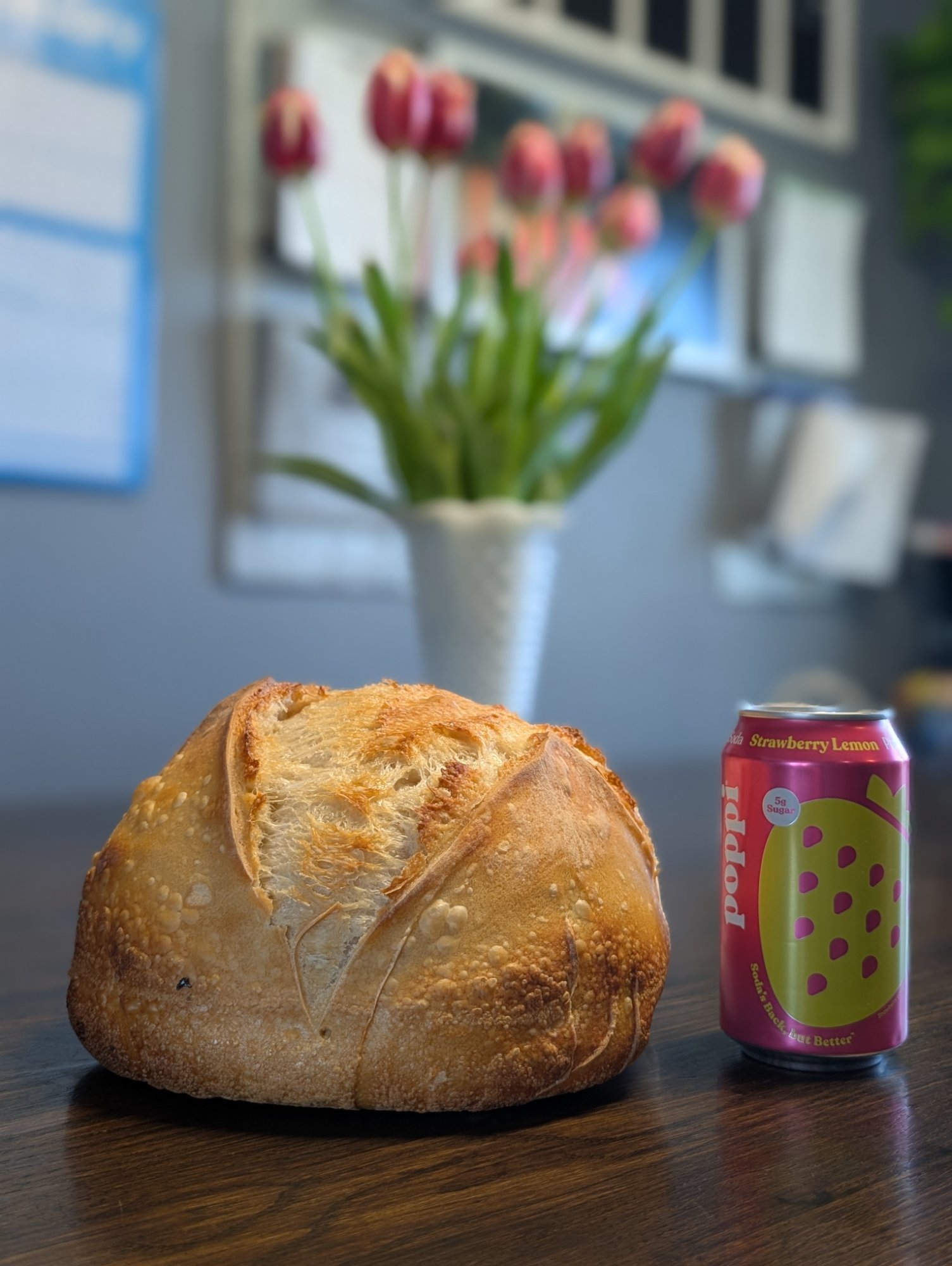 Classic sourdough boule with rustic ear